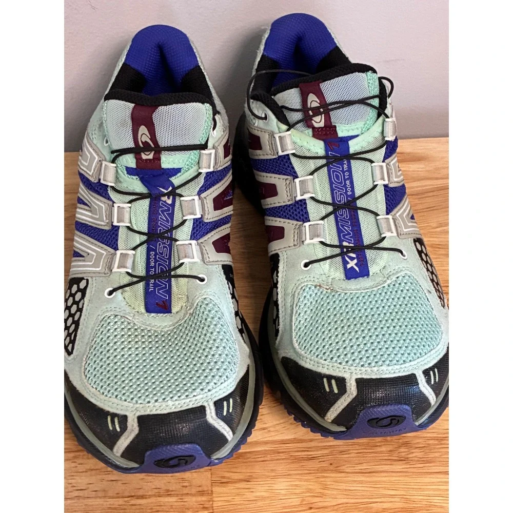 Salomon XR Mission Women Trail Running Shoes Aqua Purple 355485 Size 10.5